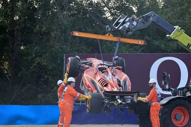 19 07 2024, Hungaroring, Budapest, FORMULA 1 HUNGARIAN GRAND PRIX 2024 , in the picture accident of Charles Leclerc MCO , Scuderia Ferrari HP Defodi 506 20240719 hbr 4568 Defodi-506
