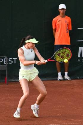 Eva Lys (GER) during the quarter finals match vs. Rebecca Sramkova (SVK) at the WTA250 Hungarian Gran Prix Tennis on 19th July 2024 at Romai Teniszakademia, Budapest, Hungary  Copyright: xVincenzoxOrlando IPAxSportx xipax xx IPA_48120722 IPA_Agency_IPA48120722