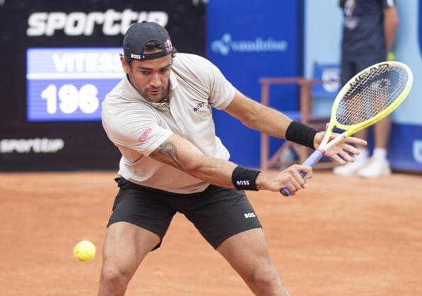 Gstaad Switzerland, 07 19 2024: Matteo Berrettini (ITA) in action during EFG Swiss Open. during EFG Swiss Open Gstaad, International Tennis match in Gstaad, Switzerland, July 19 2024  Copyright: xPatrickxDancel IPAxSportx xipa-ax xx IPA_48121157 IPA_Agency_IPA48121157