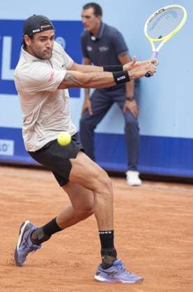 Gstaad Switzerland, 07 19 2024: Matteo Berrettini (ITA) in action during EFG Swiss Open. during EFG Swiss Open Gstaad, International Tennis match in Gstaad, Switzerland, July 19 2024  Copyright: xPatrickxDancel IPAxSportx xipa-ax xx IPA_48121159 IPA_Agency_IPA48121159