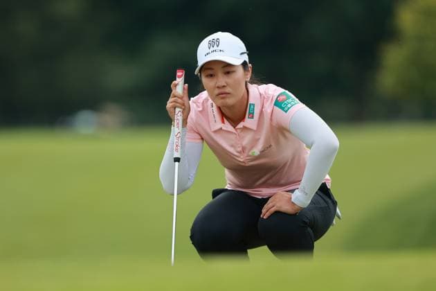DANA Open SYLVANIA, OHIO - JULY 19: Xiyu Janet Lin of China lines up her putt on the 18th green during Day Two of the Dana Open golf tournament at Highland Meadows Golf Club in Sylvania, Ohio USA, on Friday, July 19, 2024. Sylvania Ohio United States  Copyright: xJorgexLemusx originalFilename:lemus-danaopen240719_npX3r.jpg