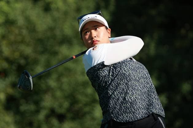 DANA Open SYLVANIA, OHIO - JULY 19: Chanettee Wannasaen of Thailand tees off on the 5th hole during Day Two of the Dana Open golf tournament at Highland Meadows Golf Club in Sylvania, Ohio USA, on Friday, July 19, 2024. Sylvania Ohio United States  Copyright: xJorgexLemusx originalFilename:lemus-danaopen240719_npEM8.jpg