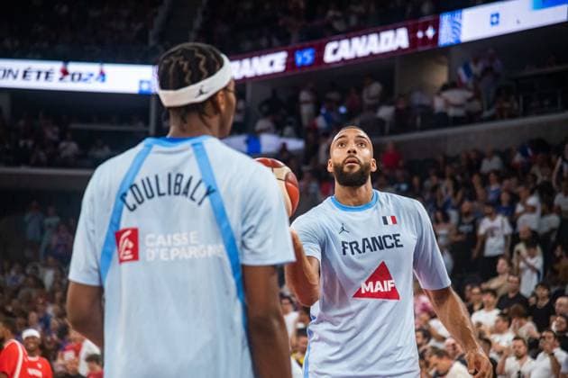 Rudy Gobert (France) BASKET : France x Canada - Match de preparation JO - 19 07 2024 BaptisteAutissier Panoramic 