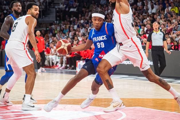 Bilal Coulibaly (France) BASKET : France x Canada - Match de preparation JO - 19 07 2024 BaptisteAutissier Panoramic 