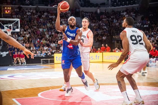 Guerschon Yabusele (France) BASKET : France x Canada - Match de preparation JO - 19 07 2024 BaptisteAutissier Panoramic 