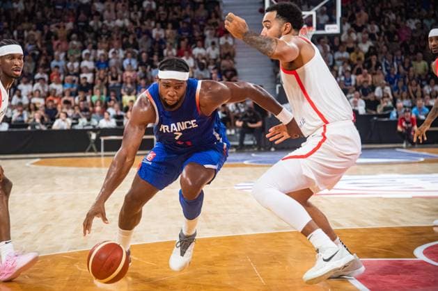 Guerschon Yabusele (France) BASKET : France x Canada - Match de preparation JO - 19 07 2024 BaptisteAutissier Panoramic 