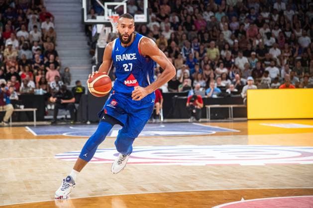 Rudy Gobert (France) BASKET : France x Canada - Match de preparation JO - 19 07 2024 BaptisteAutissier Panoramic 