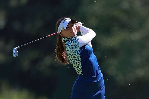 DANA Open SYLVANIA, OHIO - JULY 19: Aline Krauter of Stuttgart, Germany hits from the 7th fairway during the second round of the DANA Open golf tournament at Highland Meadows Golf Club in Sylvania, Ohio USA, on Friday, July 19, 2024. Sylvania Ohio United States  Copyright: xAmyxLemusx originalFilename:lemus-danaopen240719_npzSn.jpg