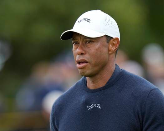19th July 2024; Royal Troon Golf Club, Troon, South Ayrshire, Scotland; The Open Championship Round 2; Tiger Woods walks from the 12th tee  ActionPlus12669938 StevenxFlynn