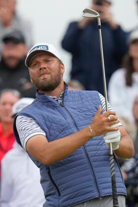 19th July 2024; Royal Troon Golf Club, Troon, South Ayrshire, Scotland; The Open Championship Round 2; Daniel Brown plays to the 17th green  ActionPlus12669943 StevenxFlynn