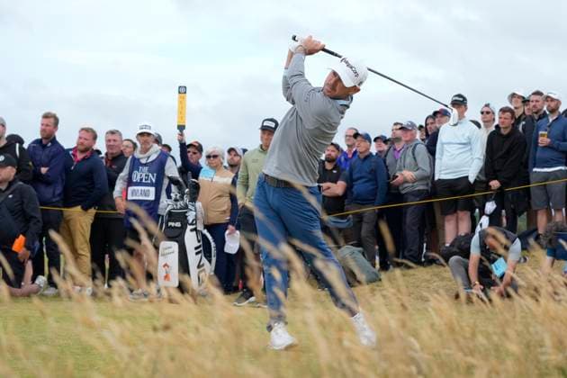 19th July 2024; Royal Troon Golf Club, Troon, South Ayrshire, Scotland; The Open Championship Round 2; Brian Harman plays from the tee on the 15th hole  ActionPlus12669960 StevenxFlynn