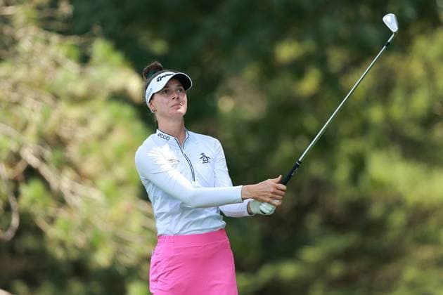 DANA Open SYLVANIA, OHIO - JULY 19: Esther Henseleit of Germany plays her tee shot on the second hole during Day Two of the Dana Open golf tournament at Highland Meadows Golf Club in Sylvania, Ohio USA, on Friday, July 19, 2024. Sylvania Ohio United States  Copyright: xJorgexLemusx originalFilename:lemus-danaopen240719_np1Hm.jpg