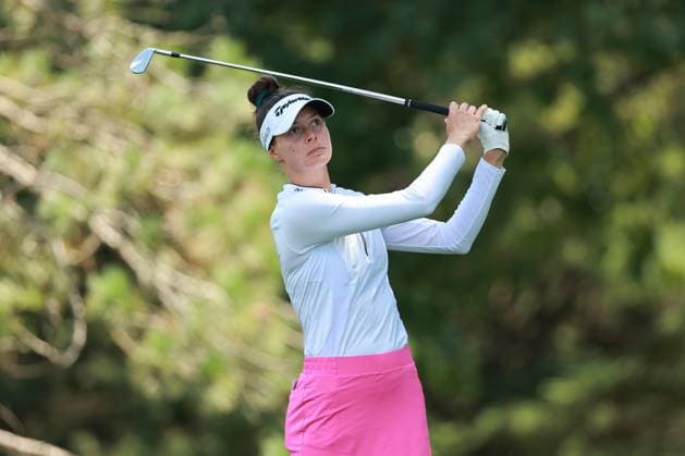 DANA Open SYLVANIA, OHIO - JULY 19: Esther Henseleit of Germany plays her tee shot on the second hole during Day Two of the Dana Open golf tournament at Highland Meadows Golf Club in Sylvania, Ohio USA, on Friday, July 19, 2024. Sylvania Ohio United States  Copyright: xJorgexLemusx originalFilename:lemus-danaopen240719_npuJw.jpg