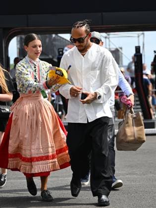July 20, 2024, Budapest, Budapest, Hungary: Lewis Hamilton of Mercedes AMG arrives in the paddock for the 2nd day of the 2024 Formula 1 Hungarian Grand Prix held on the Hungaroring. Budapest Hungary - ZUMAs291 20240720_zip_s291_004 Copyright: xBalintxSzentgallayx