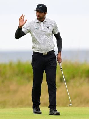 Aaron Rai birdies on the 1st Green and celebrates The British Open Championship, Day Three, Golf, Royal Troon, Troon, UK - 20 July 2024  Copyright: xGreigxCowie Shutterstockx 14587997r