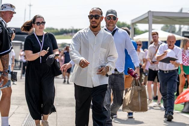 MOGYOROD, HUNGARY: Lewis Hamilton, racing for the Mercedes F1 team during the 2024 Formula 1 Hungarian Grand Prix at the Hungaroring in Mogyorod, Hungary
