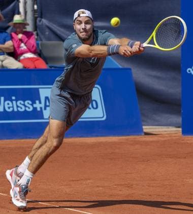 Gstaad Switzerland, 07 20 2024: Jan-Lennard Struff (GER) in semi final against Quentin Halys (FRA) during EFG Swiss Open. during EFG Swiss Open Gstaad, International Tennis match in Gstaad, Switzerland, July 20 2024  Copyright: xPatrickxDancel IPAxSportx xipa-ax xx IPA_48133272 IPA_Agency_IPA48133272