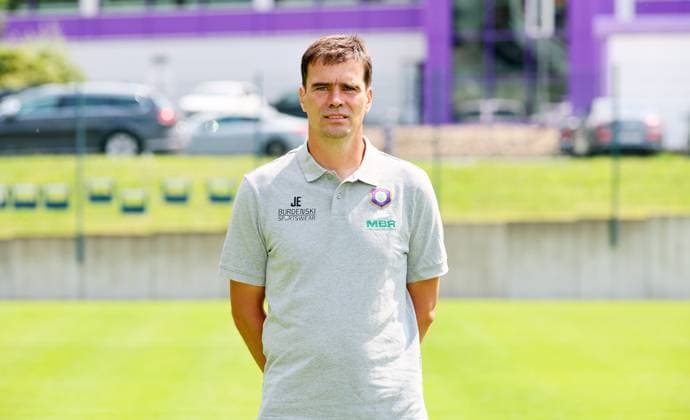Team presentation Erz Aue 3 Liga Co Coach Jörg Emmerich, FC Erzgebirge Aue 3 Liga, Portrait date 2024 2025 , Aue, 19 07 2024, Erzgebirgsstadion, Football , For editorial use only Only editorial use