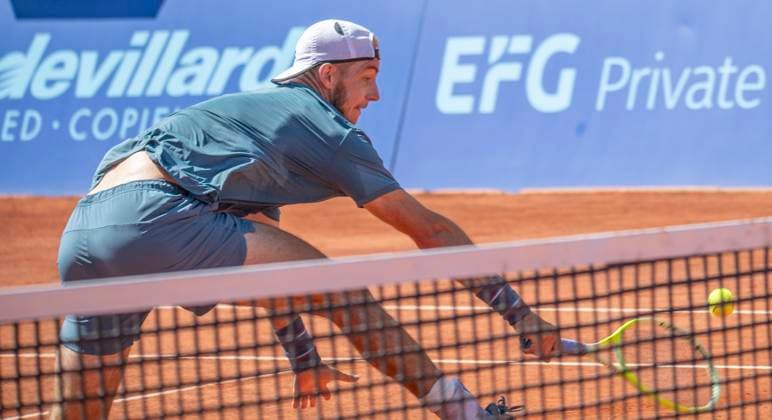 July 20, 2024, Gstaad, Bern, Switzerland: Gstaad Switzerland, 07 20 2024: JAN-LENNARD STRUFF of Germany against QUENTIN HALYS of France during the semi-finals of EFG Swiss Open Gstaad ATP, Tennis Herren 250, EFG Swiss Open Gstaad-ATP 250 took place at Roy Emerson Arena in Gstaad, which is located in the famous ski resort of Gstaad and which is located in the Bernese Oberland..QUENTIN HALYS won 6-3, 7-6. Gstaad Switzerland - ZUMAd206 20240720_zip_d206_005 Copyright: xEricxDubostx