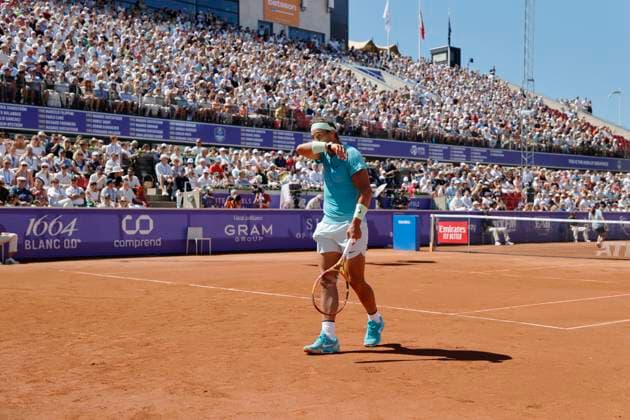 BASTAD, SWEDEN 20240720 Spains Rafael Nadal during Saturdays mens singles semi-final against Croatias Duje AjdukoviÄ‡ at the Nordea Open in Bastad BASTAD SWEDEN x9200x  Copyright: xAdamxIhse TTx NORDEA OPEN BASTAD
