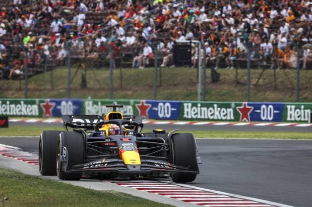 01 VERSTAPPEN Max (nld), Red Bull Racing RB20, action during the Formula 1 Hungarian Grand Prix 2024, 13th round of the 2024 Formula One World Championship, WM, Weltmeisterschaft from July 19 to 21, 2024 on the Hungaroring, in Mogyorod, Hungary - F1 - HUNGARIAN GRAND PRIX 2024 DPPI Panoramic  240720_R13_UNGHERIA_DP_1H0A5746