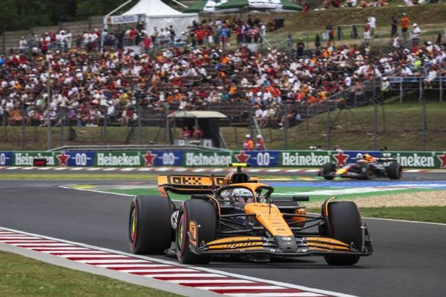 04 NORRIS Lando (gbr), McLaren F1 Team MCL38, action during the Formula 1 Hungarian Grand Prix 2024, 13th round of the 2024 Formula One World Championship, WM, Weltmeisterschaft from July 19 to 21, 2024 on the Hungaroring, in Mogyorod, Hungary - F1 - HUNGARIAN GRAND PRIX 2024 DPPI Panoramic  240720_R13_UNGHERIA_DP_1H0A5930