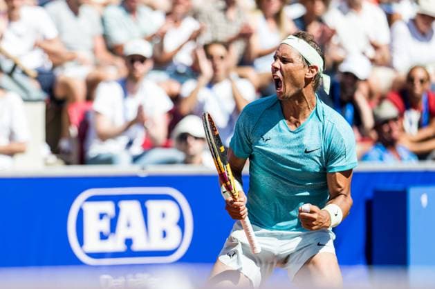 240720 Rafael Nadal of Spain celebrates during day 6 of the Nordea Open on July 20, 2024 in Bastad Photo Niclas Jönsson BILDBYRAN COP 273 NO0290 tennis atp 250 nordea open bbeng jubel  Copyright: NICLASxJÖNSSON BB240720NO039