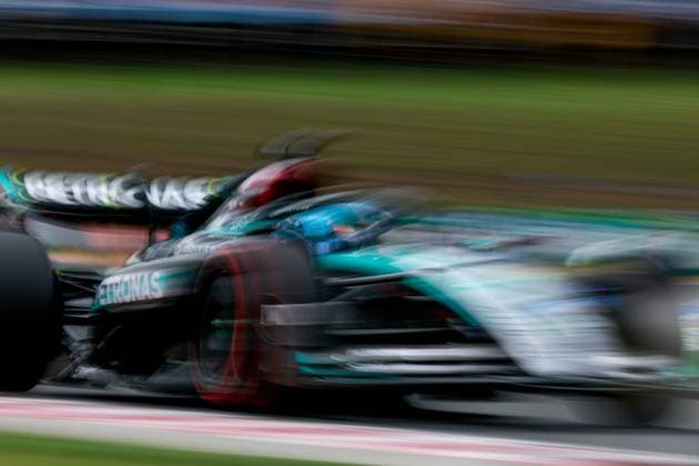 63 George Russell GBR, Mercedes AMG Petronas F1 Team , F1 Grand Prix of Hungary at Hungaroring on July 20, 2024 in Budapest, Hungary Photo by HOCH ZWEI Budapest Hungary