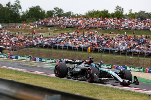 63 George Russell GBR, Mercedes AMG Petronas F1 Team , F1 Grand Prix of Hungary at Hungaroring on July 20, 2024 in Budapest, Hungary Photo by HOCH ZWEI Budapest Hungary