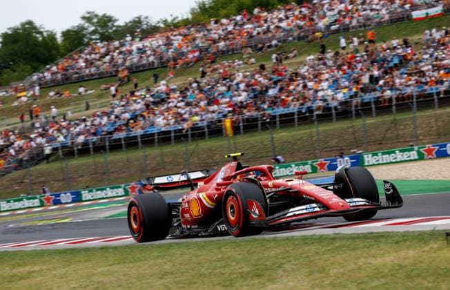 55 Carlos Sainz ESP, Scuderia Ferrari HP , F1 Grand Prix of Hungary at Hungaroring on July 20, 2024 in Budapest, Hungary Photo by HOCH ZWEI Budapest Hungary