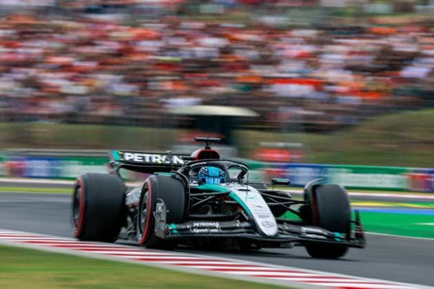 63 George Russell GBR, Mercedes AMG Petronas F1 Team , F1 Grand Prix of Hungary at Hungaroring on July 20, 2024 in Budapest, Hungary Photo by HOCH ZWEI Budapest Hungary