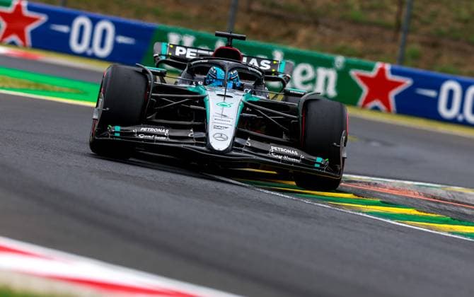 63 George Russell GBR, Mercedes AMG Petronas F1 Team , F1 Grand Prix of Hungary at Hungaroring on July 20, 2024 in Budapest, Hungary Photo by HOCH ZWEI Budapest Hungary