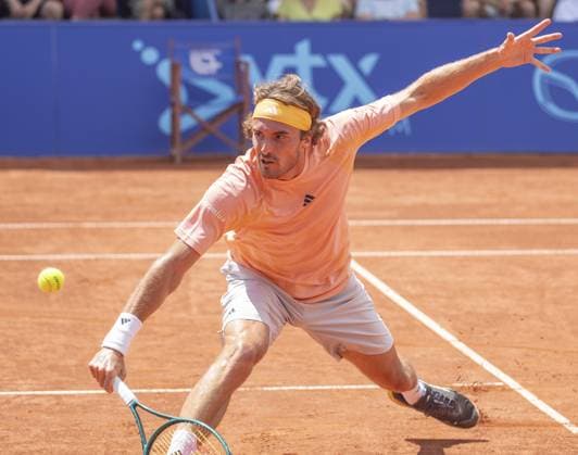 Gstaad Switzerland, 07 20 2024: Stefanos Tsitsipas (GRE) in semi final against Matteo Berrettini (ITA) during EFG Swiss Open. during EFG Swiss Open Gstaad, International Tennis match in Gstaad, Switzerland, July 20 2024  Copyright: xPatrickxDancel IPAxSportx xipa-ax xx IPA_48136365 IPA_Agency_IPA48136365