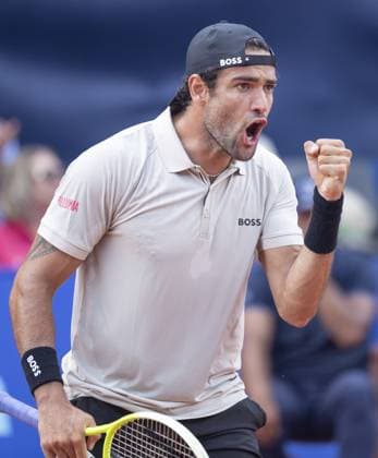 Gstaad Switzerland, 07 20 2024: Matteo Berrettini (ITA) in semi final against Stefanos Tsitsipas (GRE) during EFG Swiss Open. during EFG Swiss Open Gstaad, International Tennis match in Gstaad, Switzerland, July 20 2024  Copyright: xPatrickxDancel IPAxSportx xipa-ax xx IPA_48136396 IPA_Agency_IPA48136396