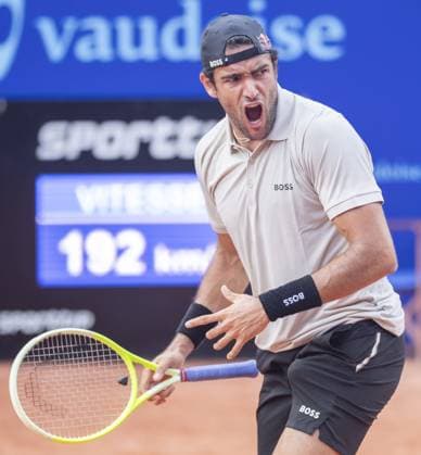 Gstaad Switzerland, 07 20 2024: Matteo Berrettini (ITA) in semi final against Stefanos Tsitsipas (GRE) during EFG Swiss Open. during EFG Swiss Open Gstaad, International Tennis match in Gstaad, Switzerland, July 20 2024  Copyright: xPatrickxDancel IPAxSportx xipa-ax xx IPA_48136397 IPA_Agency_IPA48136397