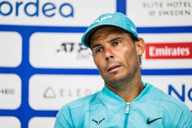 240720 Rafael Nadal of Spain looks dejected during day 6 of the Nordea Open on July 20, 2024 in Bastad Photo Niclas Jönsson BILDBYRAN COP 273 NO0290 tennis atp 250 nordea open bbeng depp  Copyright: NICLASxJÖNSSON BB240720NO054