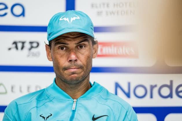 240720 Rafael Nadal of Spain looks dejected during day 6 of the Nordea Open on July 20, 2024 in Bastad Photo Niclas Jönsson BILDBYRAN COP 273 NO0290 tennis atp 250 nordea open bbeng depp  Copyright: NICLASxJÖNSSON BB240720NO056