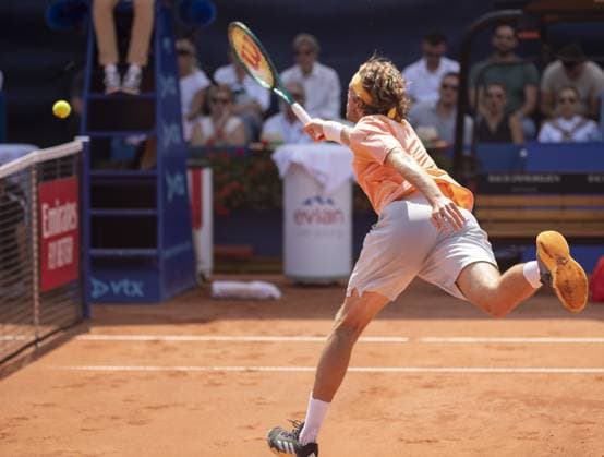Gstaad Switzerland, 07 20 2024: Stefanos Tsitsipas (GRE) in semi final against Matteo Berrettini (ITA) during EFG Swiss Open. during EFG Swiss Open Gstaad, International Tennis match in Gstaad, Switzerland, July 20 2024  Copyright: xPatrickxDancel IPAxSportx xipa-ax xx IPA_48136705 IPA_Agency_IPA48136705