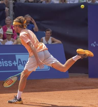 Gstaad Switzerland, 07 20 2024: Stefanos Tsitsipas (GRE) in semi final against Matteo Berrettini (ITA) during EFG Swiss Open. during EFG Swiss Open Gstaad, International Tennis match in Gstaad, Switzerland, July 20 2024  Copyright: xPatrickxDancel IPAxSportx xipa-ax xx IPA_48136713 IPA_Agency_IPA48136713