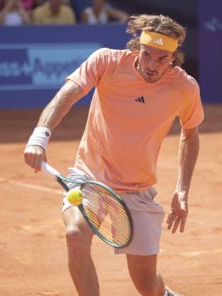 Gstaad Switzerland, 07 20 2024: Stefanos Tsitsipas (GRE) in semi final against Matteo Berrettini (ITA) during EFG Swiss Open. during EFG Swiss Open Gstaad, International Tennis match in Gstaad, Switzerland, July 20 2024  Copyright: xPatrickxDancel IPAxSportx xipa-ax xx IPA_48136716 IPA_Agency_IPA48136716