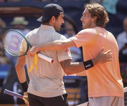 Gstaad Switzerland, 07 20 2024: Matteo Berrettini (ITA) wins semi final against Stefanos Tsitsipas (GRE) during EFG Swiss Open. during EFG Swiss Open Gstaad, International Tennis match in Gstaad, Switzerland, July 20 2024  Copyright: xPatrickxDancel IPAxSportx xipa-ax xx IPA_48136728 IPA_Agency_IPA48136728
