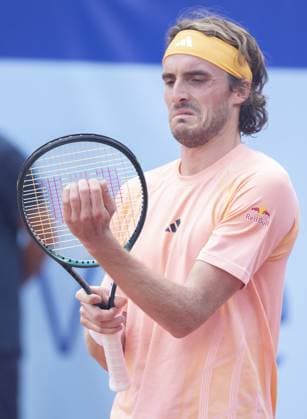 Gstaad: Gstaad Switzerland, 07 20 2024: Stefanos Tsitsipas (GRE) in semi final against Matteo Berrettini (ITA) during EFG Swiss Open. during EFG Swiss Open Gstaad, International Tennis match in Gstaad, Switzerland, July 20 2024 International Tennis match - EFG Swiss Open Gstaad  - ZUMAp169 20240720_zsa_p169_106 Copyright: xPatrickxDancel IPAxSportx