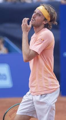 Gstaad: Gstaad Switzerland, 07 20 2024: Stefanos Tsitsipas (GRE) in semi final against Matteo Berrettini (ITA) during EFG Swiss Open. during EFG Swiss Open Gstaad, International Tennis match in Gstaad, Switzerland, July 20 2024 International Tennis match - EFG Swiss Open Gstaad  - ZUMAp169 20240720_zsa_p169_107 Copyright: xPatrickxDancel IPAxSportx