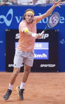 Gstaad: Gstaad Switzerland, 07 20 2024: Stefanos Tsitsipas (GRE) in semi final against Matteo Berrettini (ITA) during EFG Swiss Open. during EFG Swiss Open Gstaad, International Tennis match in Gstaad, Switzerland, July 20 2024 International Tennis match - EFG Swiss Open Gstaad  - ZUMAp169 20240720_zsa_p169_109 Copyright: xPatrickxDancel IPAxSportx