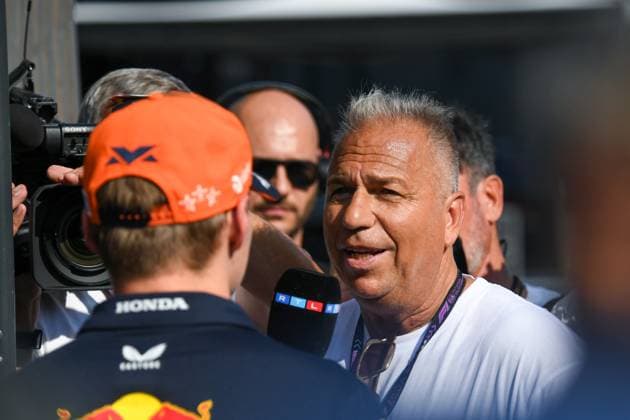 Formula 1 Budapest Hungary, 20 07 2024 Kai Ebel, RTL interview with Max Verstappen 1, Oracle Red Bull Racing Formula 1 Budapest Hungary, 20 07 2024 Copyright: xBEAUTIFULxSPORTS Erlhofx