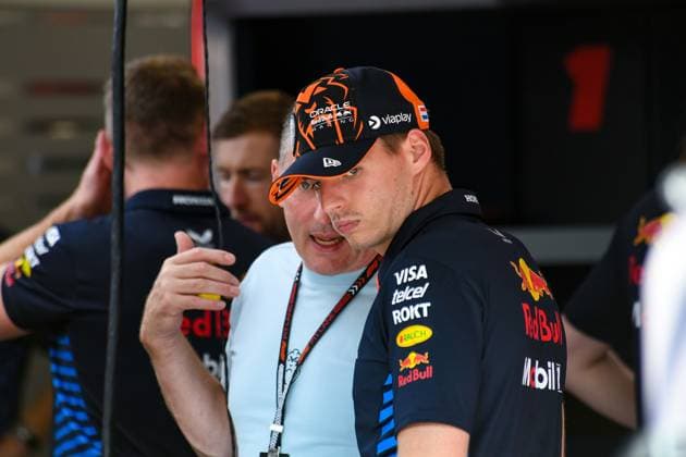 Formula 1 Budapest Hungary, 20 07 2024 Max Verstappen 1, Oracle Red Bull Racing and Jos Verstappen Formula 1 Budapest Hungary, 20 07 2024 Copyright: xBEAUTIFULxSPORTS Erlhofx