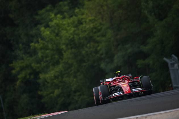 55 Carlos Sainz ESP, Scuderia Ferrari HP , F1 Grand Prix of Hungary at Hungaroring on July 20, 2024 in Budapest, Hungary Photo by HOCH ZWEI Budapest Hungary