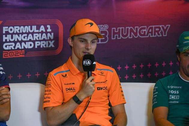 Formula 1 Budapest Hungary, 20 07 2024 Oscar Piastri 81, McLaren Formula 1 Team at the press conference Formula 1 Budapest Hungary, 20 07 2024 Copyright: xBEAUTIFULxSPORTS Erlhofx