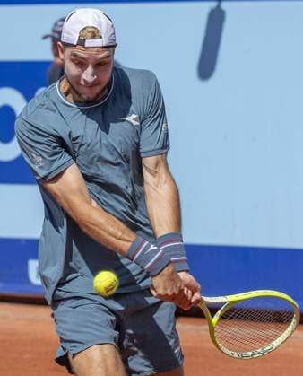 International Tennis match - EFG Swiss Open Gstaad Gstaad Switzerland, 07 20 2024: Jan-Lennard Struff (GER) in semi final against Quentin Halys (FRA) during EFG Swiss Open. during EFG Swiss Open Gstaad, International Tennis match in Gstaad, Switzerland, July 20 2024 Gstaad Switzerland  Copyright: xIPAxSport ABACAx