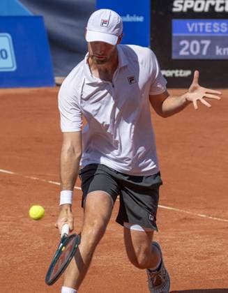 International Tennis match - EFG Swiss Open Gstaad Gstaad Switzerland, 07 20 2024: Quentin Halys (FRA) in semi final against Jan-Lennard Struff (GER) during EFG Swiss Open. during EFG Swiss Open Gstaad, International Tennis match in Gstaad, Switzerland, July 20 2024 Gstaad Switzerland  Copyright: xIPAxSport ABACAx